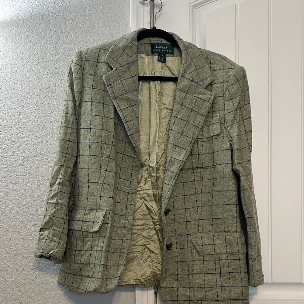 Lauren Ralph Lauren Green Checkered Blazer